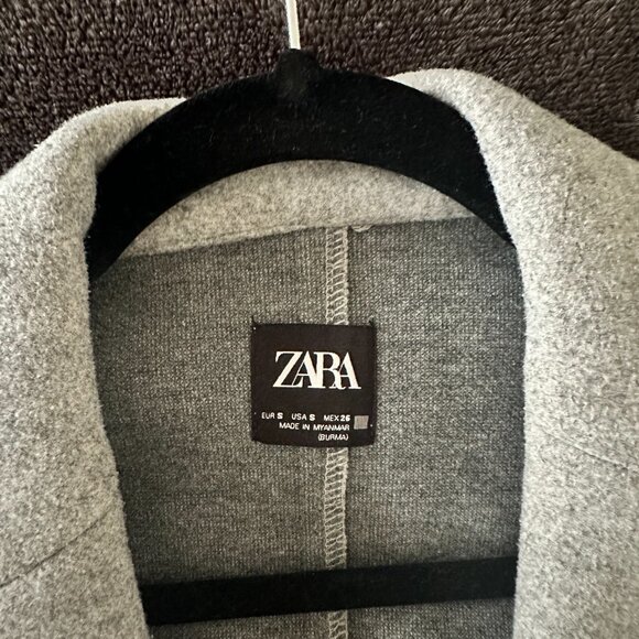 Grey Wool Blend Trench Coat - Size S - Picture 4 of 6